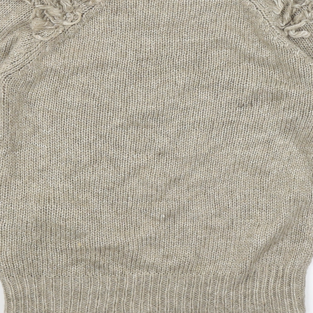 Internacionale Womens Beige   Pullover Jumper Size 8
