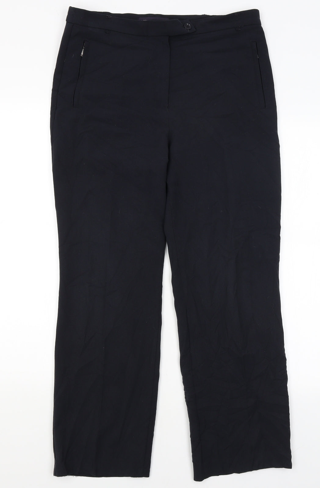 M&S Womens Blue   Trousers  Size 12 L26.5 in