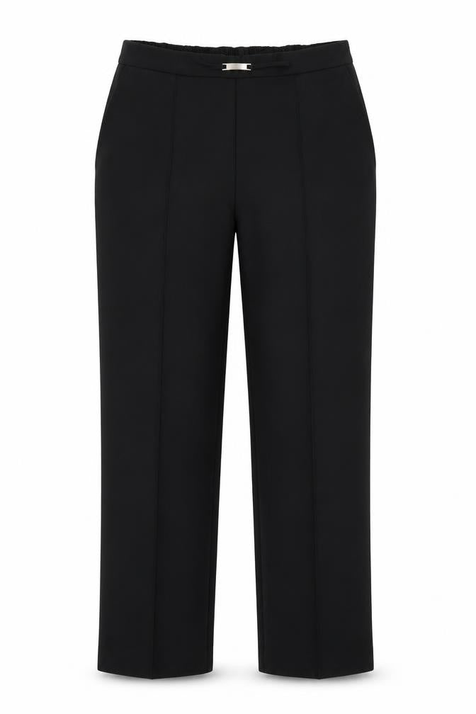 Front view of Papaya women’s black trousers, size UK 8, 26-inch leg