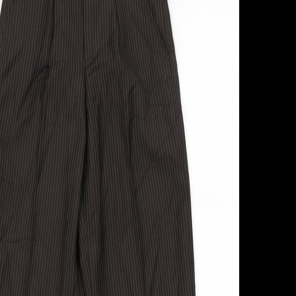 Preworn Womens Brown Striped  Trousers  Size 4 L20 in