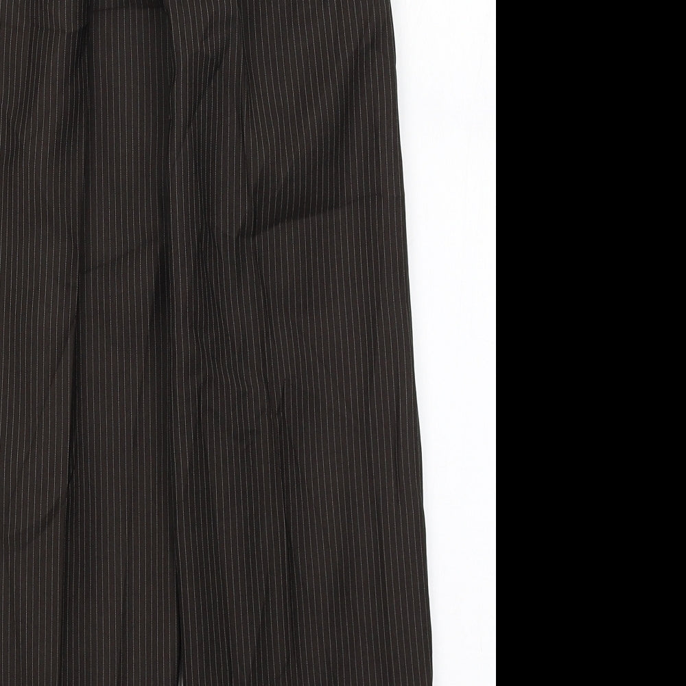 Preworn Womens Brown Striped  Trousers  Size 4 L20 in