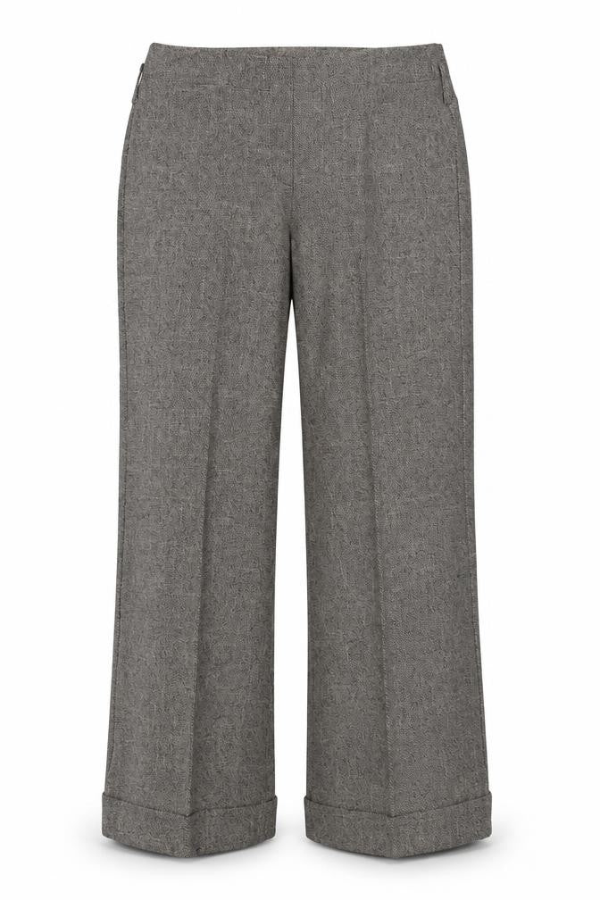 Front view of Evie women’s brown trousers, size UK 12, 28-inch leg