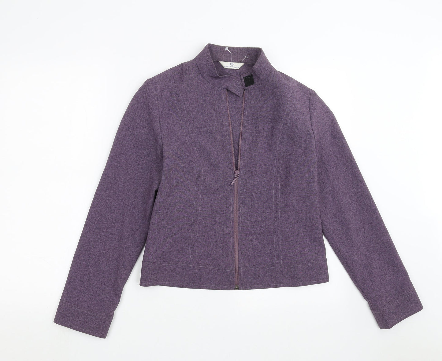 Essentials Womens Purple   Jacket Suit Jacket Size 10