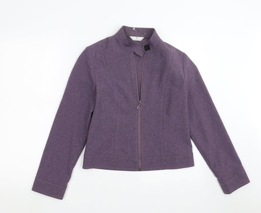 Essentials Womens Purple   Jacket Suit Jacket Size 10