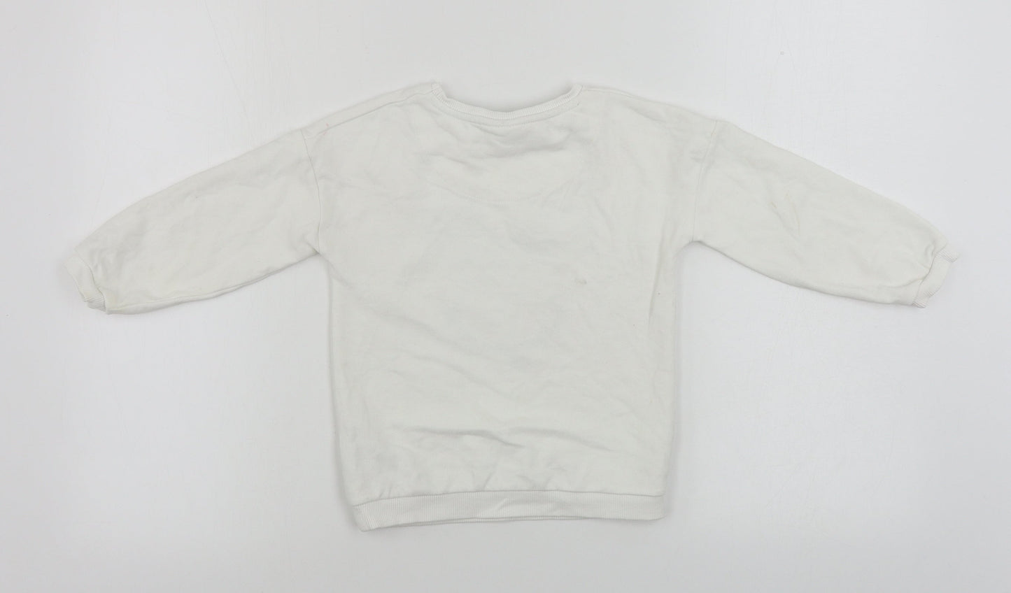 Disney  Girls White   Pullover Jumper Size 4-5 Years