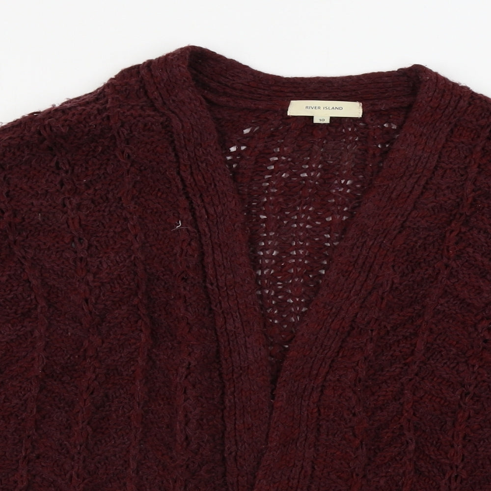 River Island  Womens Purple   Cardigan Jumper Size 10