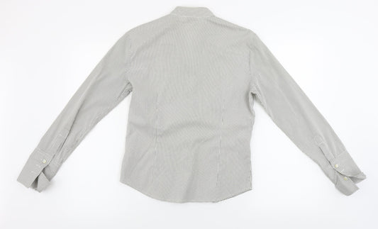 NEXT  Womens Grey Check  Basic Button-Up Size 10