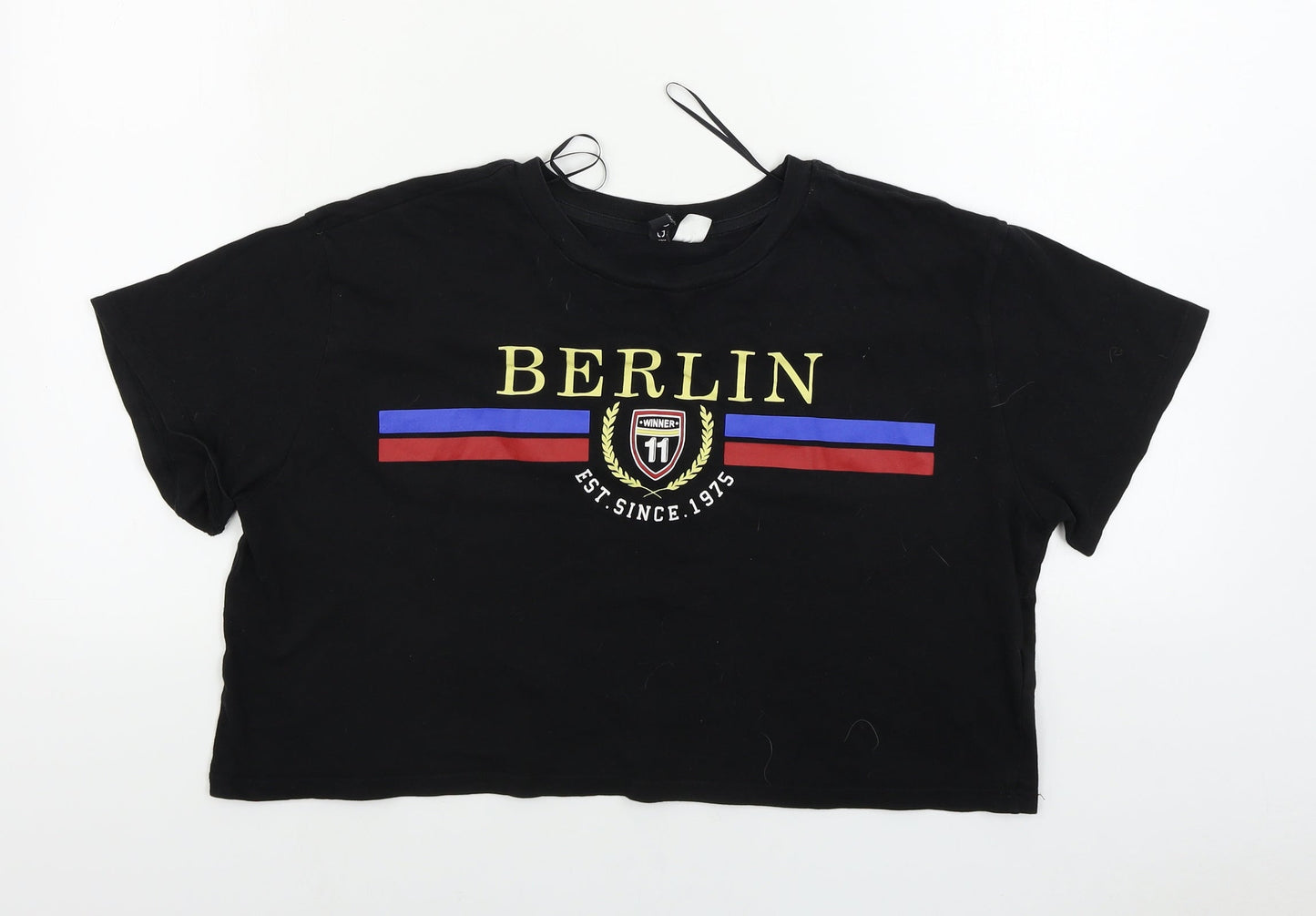 H&M  Womens Black   Basic T-Shirt Size L