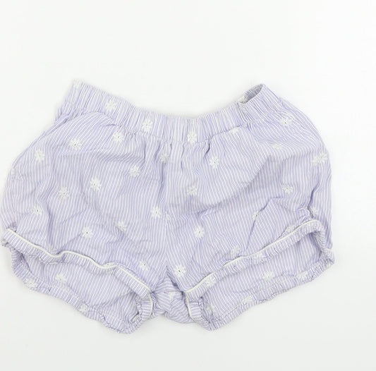 F&F  Womens Blue Floral  Sweat Shorts Size 6