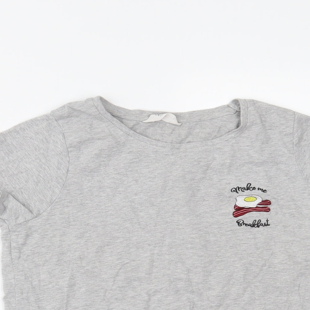 Boux Avenue Womens Grey   Basic T-Shirt Size 8