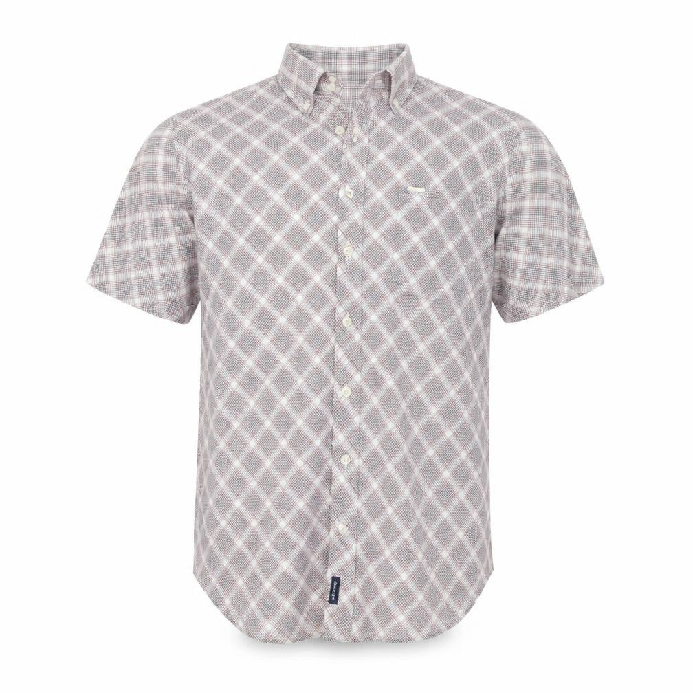 Daniel Lei Mens Red Check   Button-Up Size S