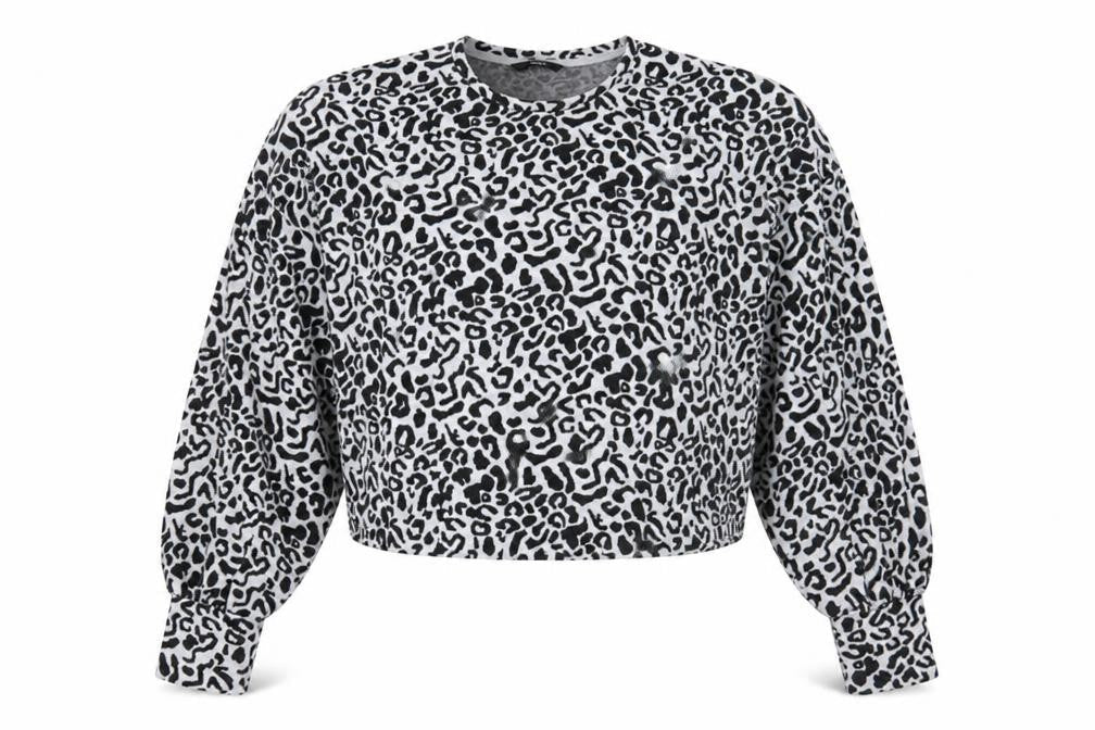 George Womens Grey Animal Print  Pullover Jumper Size M