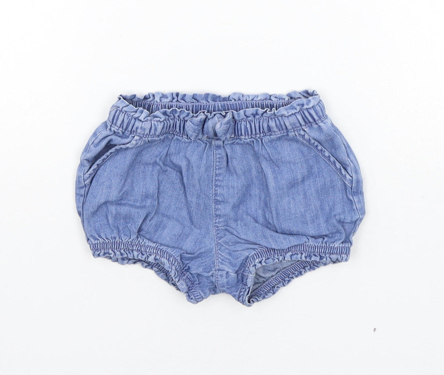 Gap Girls Blue   Cropped Trousers Size 9-12 Months  - Elasticated Waist