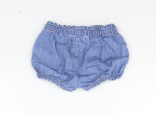 Gap Girls Blue   Cropped Trousers Size 9-12 Months  - Elasticated Waist