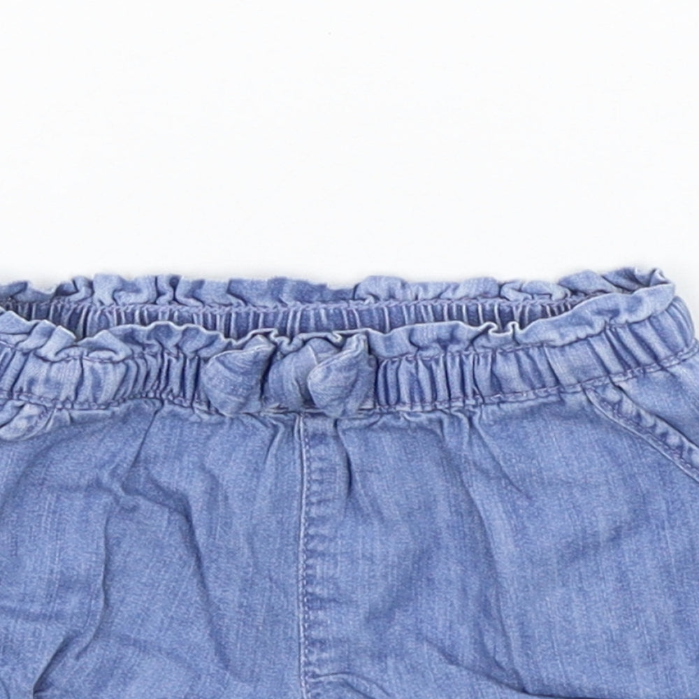 Gap Girls Blue   Cropped Trousers Size 9-12 Months  - Elasticated Waist