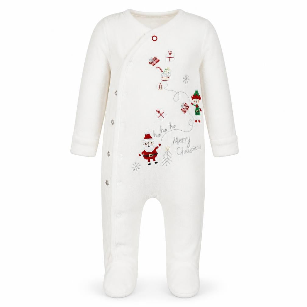 F&F Baby White   Catsuit One-Piece Size 3-6 Months  - details on chest