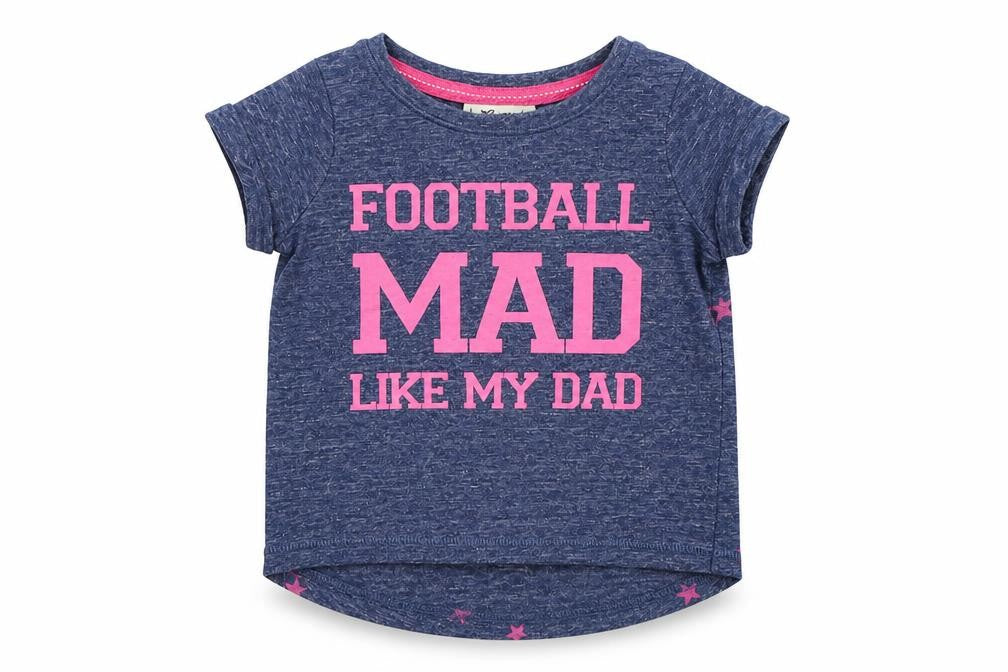 Front view of Next boys’ blue basic t-shirt, size 3-6, months
