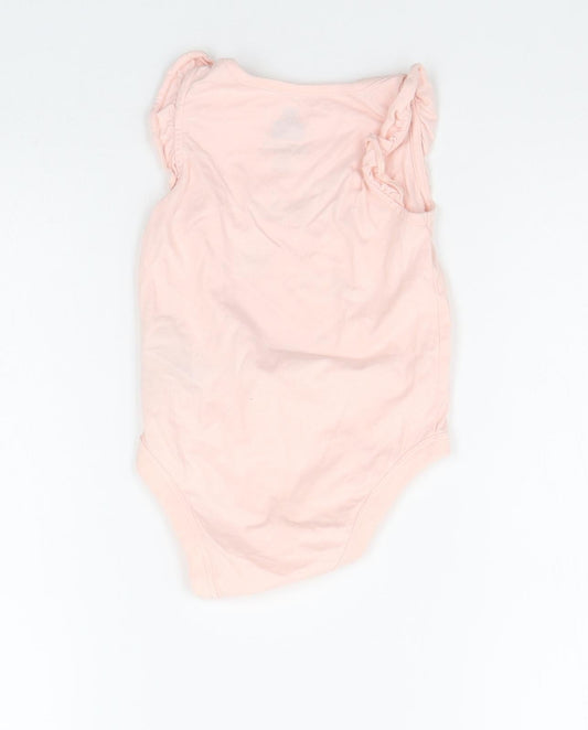 Gap Baby Pink   Babygrow One-Piece Size 6-9 Months  - details on chest