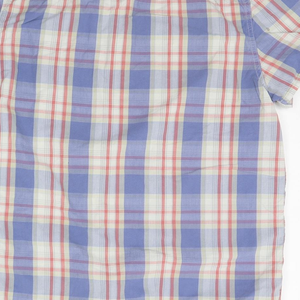 Cedar Wood State Mens Blue Check   Button-Up Size L