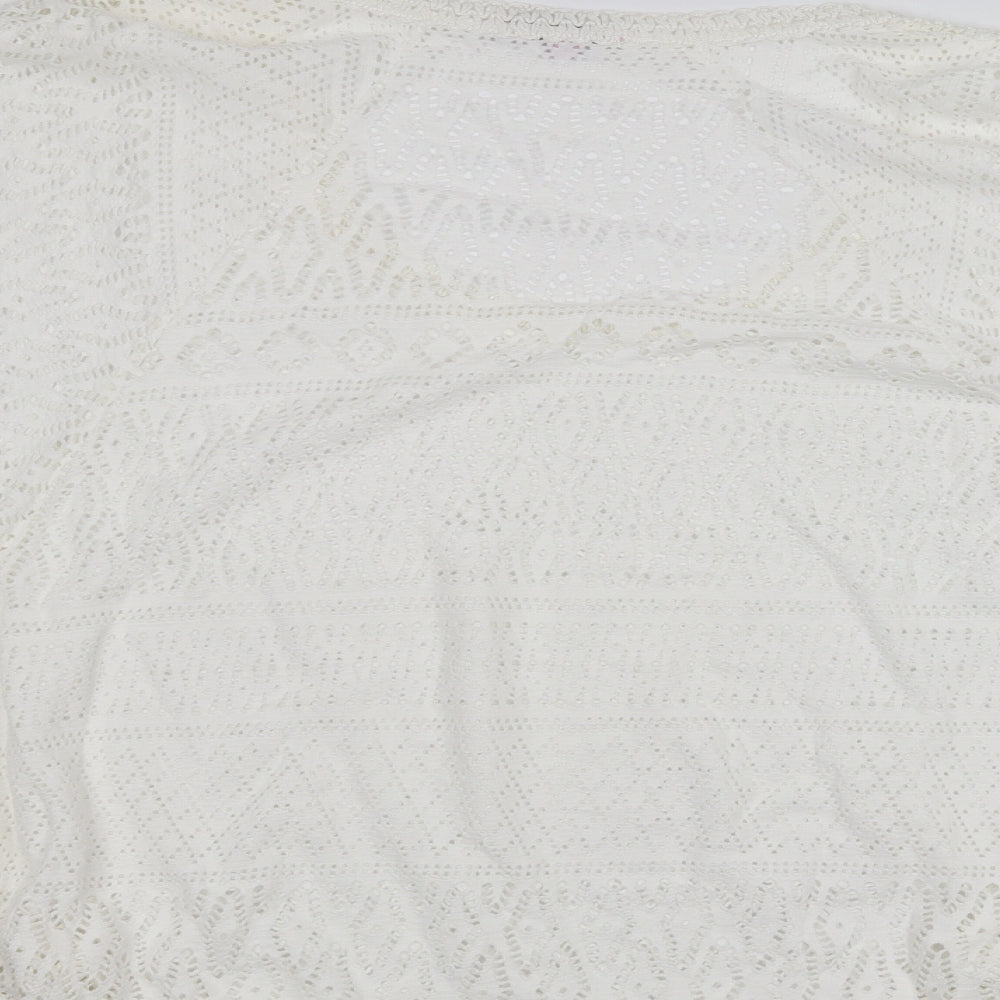 Calypso Womens White   Pullover Jumper Size S