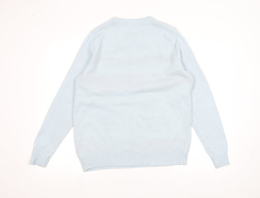 Avenue Mens Blue   Pullover Jumper Size M