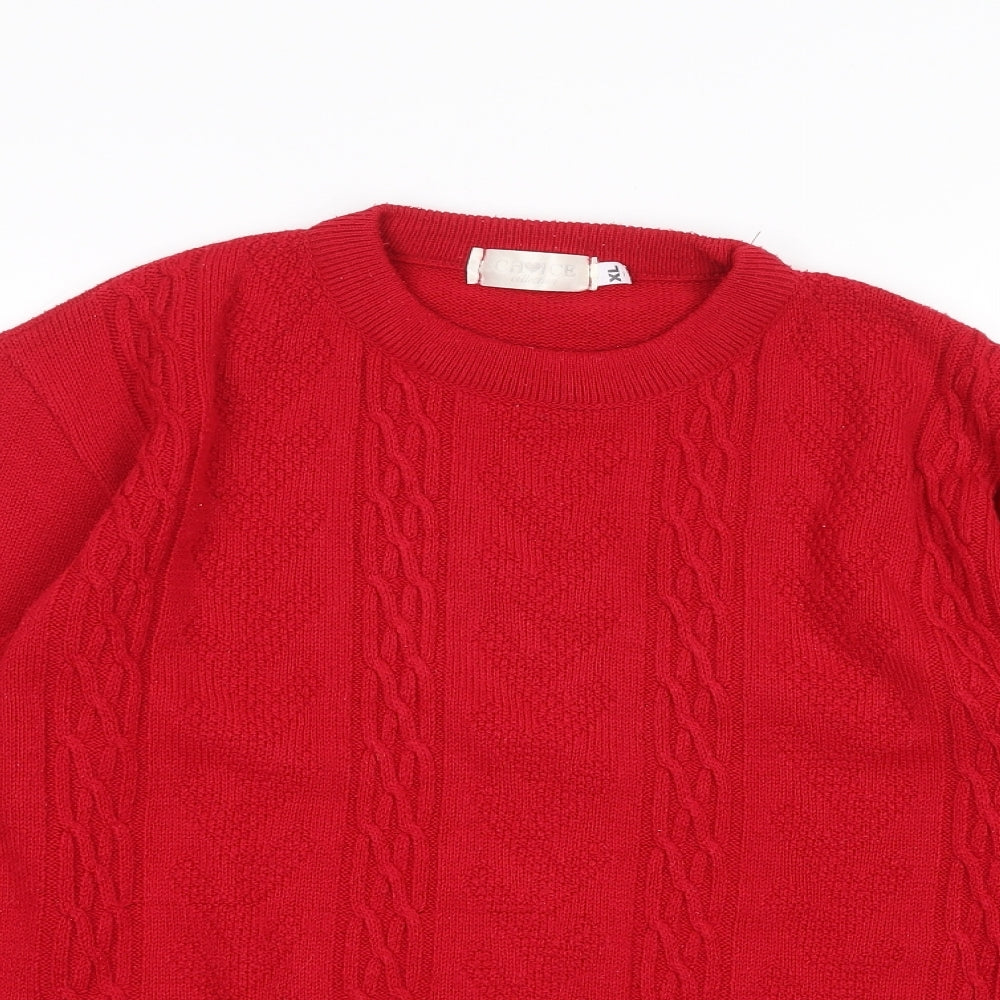 Choice Womens Red   Pullover Jumper Size XL