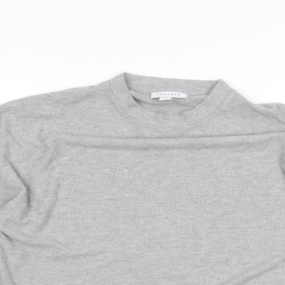 Topshop Womens Grey   Basic T-Shirt Size 6