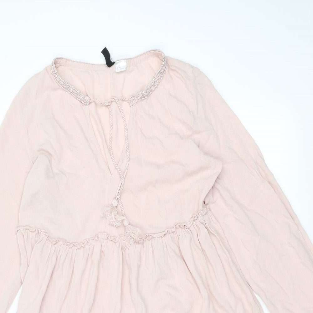 H&M Womens Pink   Basic Blouse Size M