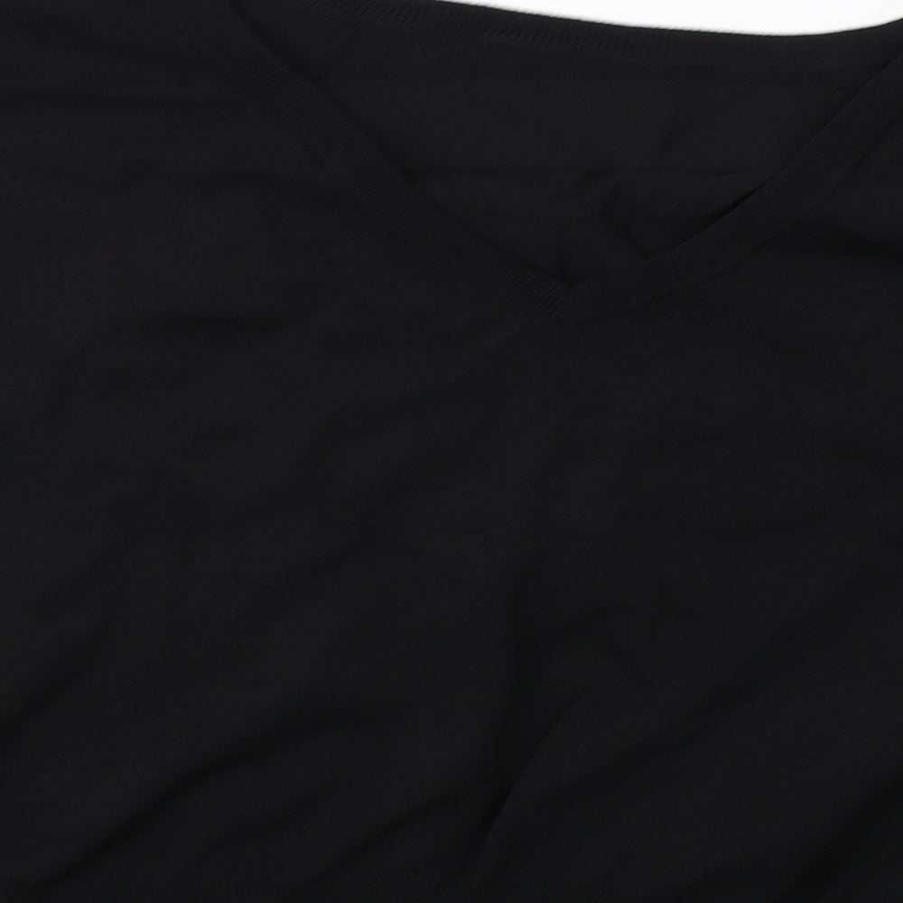 NEXT Womens Black   Cropped T-Shirt Size 12