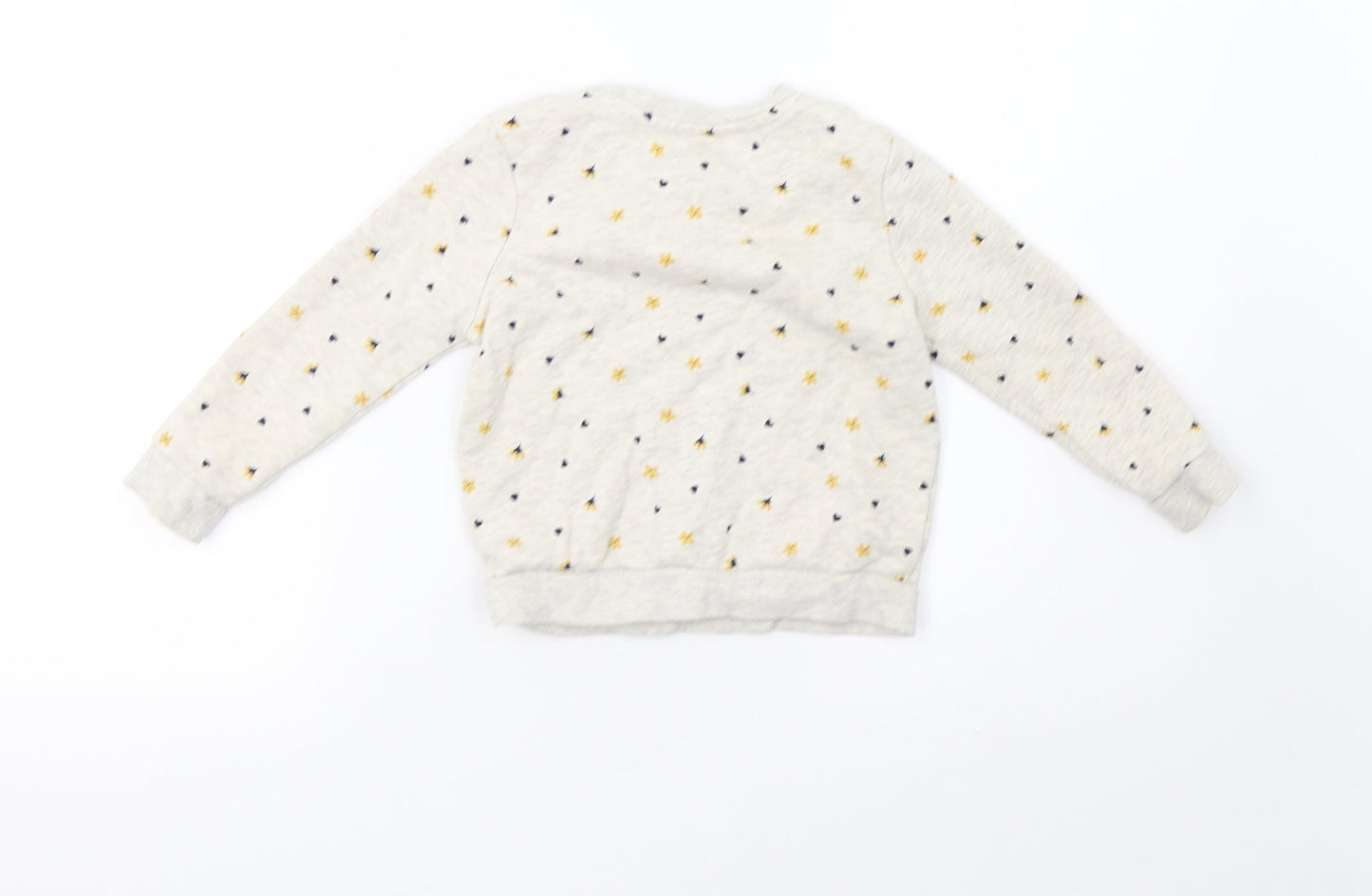 George Girls Grey Polka Dot  Pullover Sweatshirt Size 4-5 Years