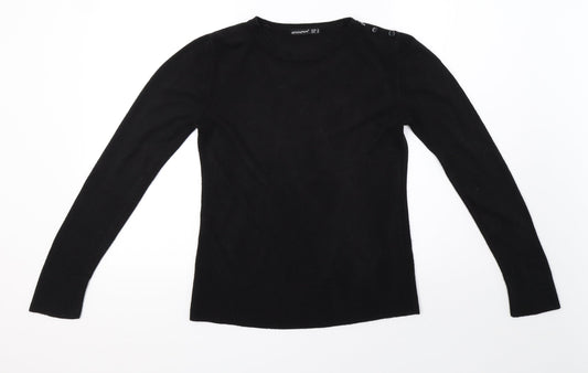 Primark Womens Black  Knit Pullover Sweatshirt Size 12