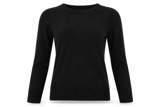 Primark Womens Black  Knit Pullover Sweatshirt Size 12