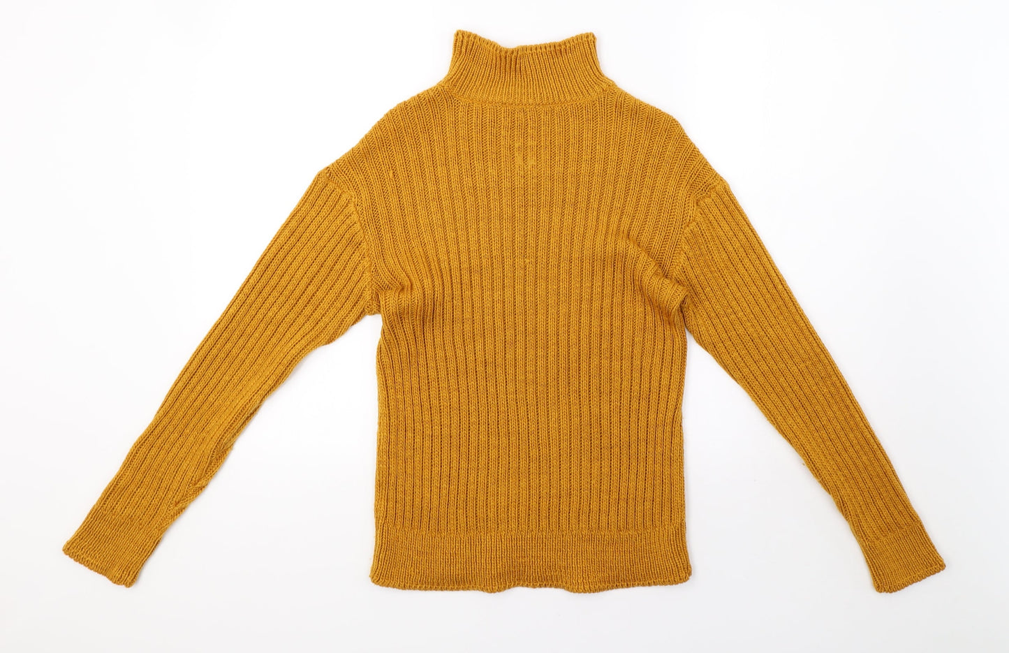 pep&co Womens Yellow  Knit Pullover Sweatshirt Size 10