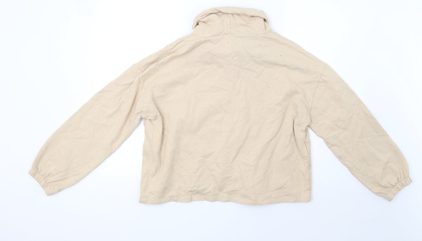 New Look Womens Beige   Pullover Sweatshirt Size M