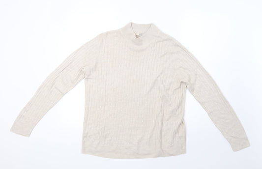 Marks and Spencer Womens Beige  Knit Pullover Sweatshirt Size 14