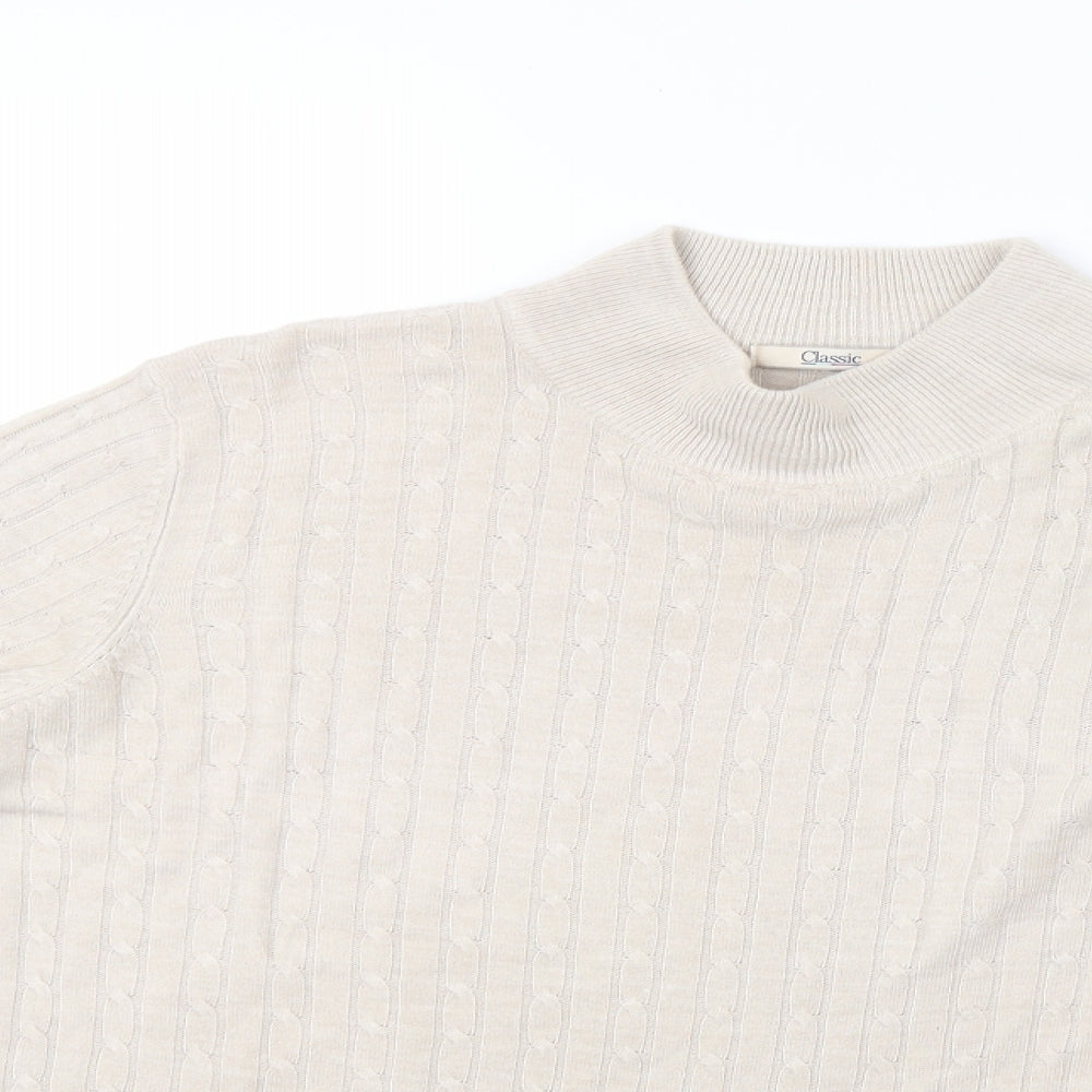 Marks and Spencer Womens Beige  Knit Pullover Sweatshirt Size 14