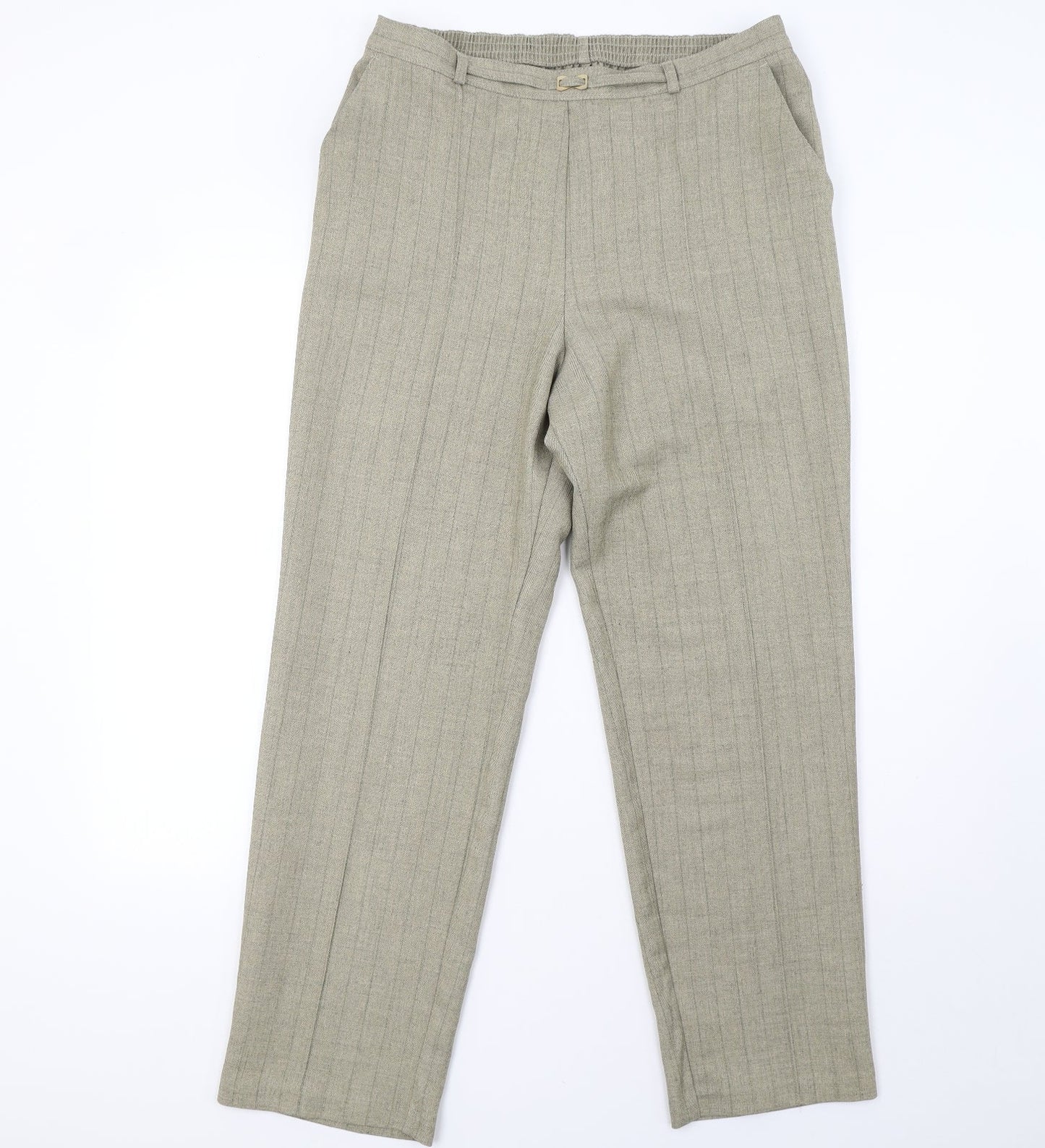 Marks and Spencer Womens Green   Trousers  Size 14 L32 in