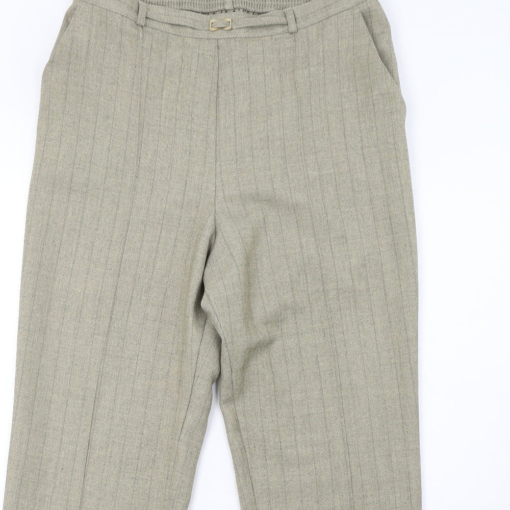 Marks and Spencer Womens Green   Trousers  Size 14 L32 in