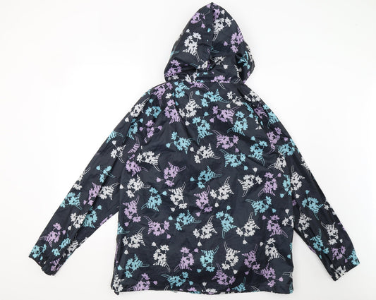 Preworn Womens Black Polka Dot  Jacket  Size XL  - 46inch