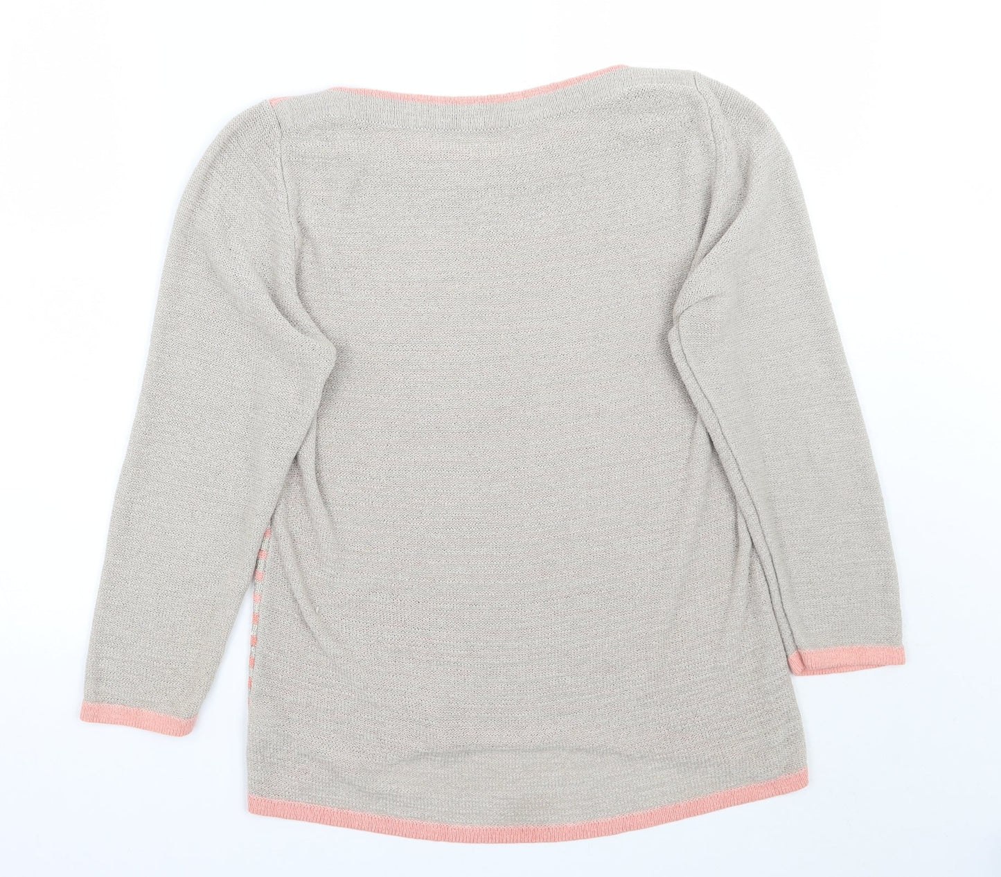 Preworn Womens Pink Striped  Pullover Jumper Size S