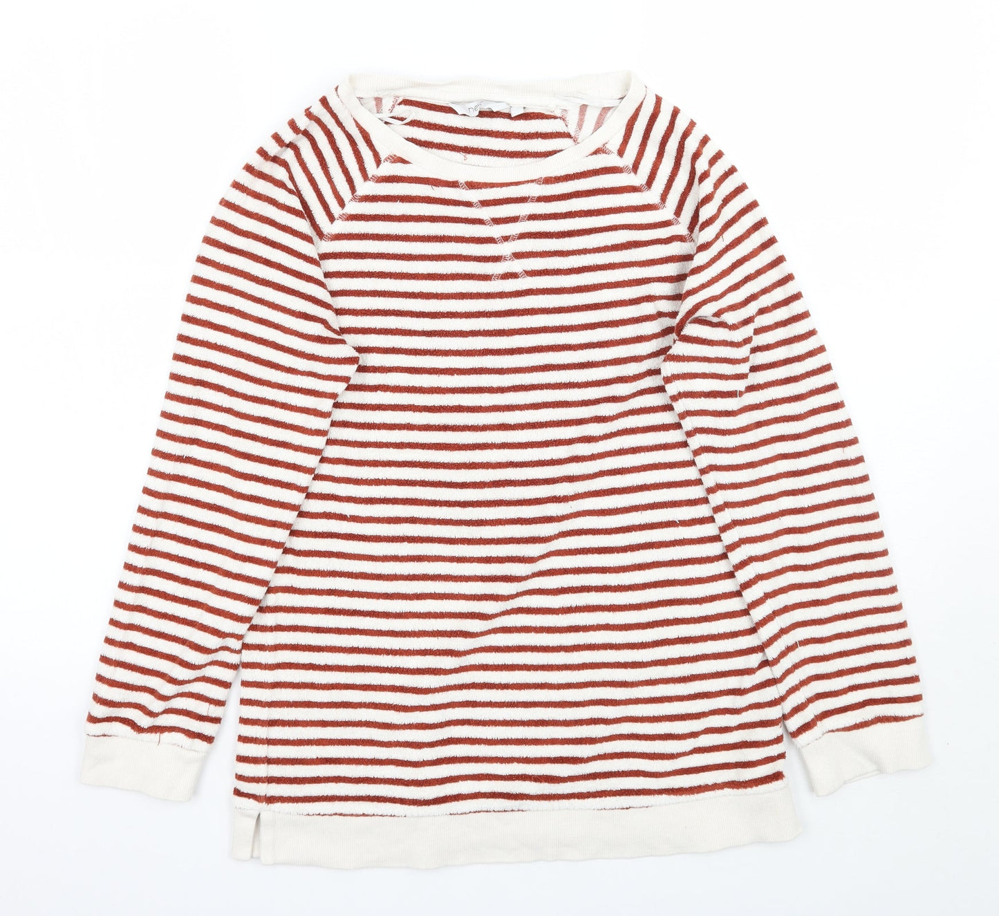 NEXT Womens White Striped  Pullover Jumper Size 6