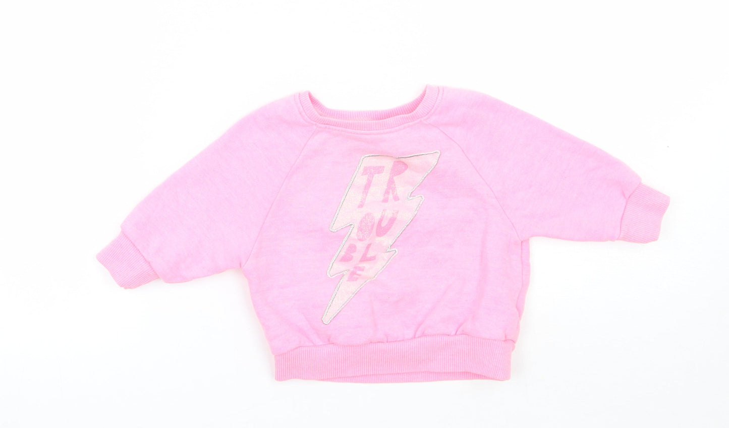 NEXT Girls Pink   Pullover Jumper Size 3-6 Months