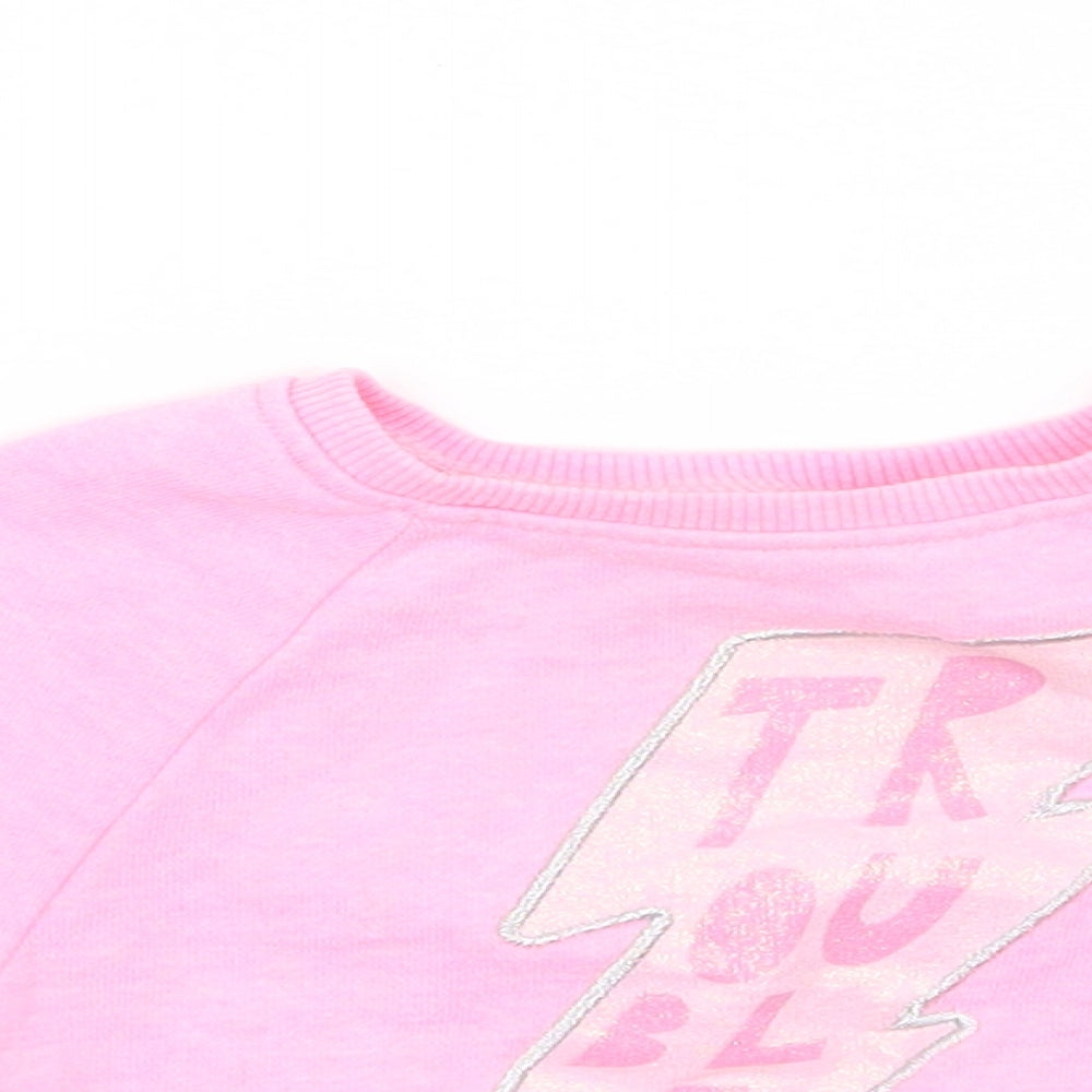 NEXT Girls Pink   Pullover Jumper Size 3-6 Months