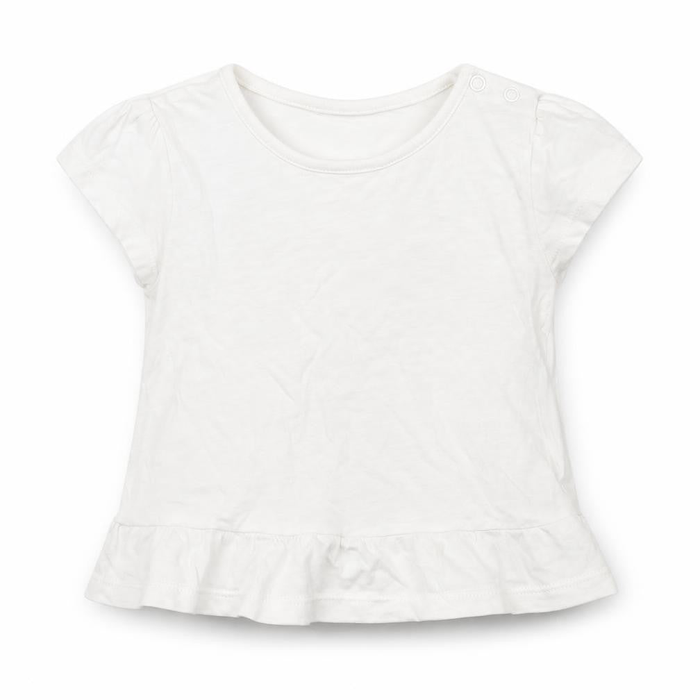 TU Girls White   Basic T-Shirt Size 12 Months
