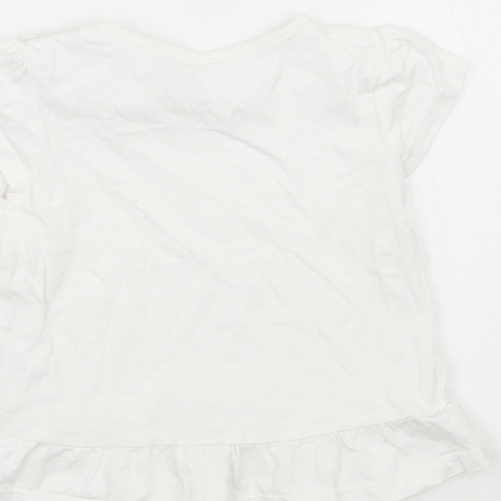 TU Girls White   Basic T-Shirt Size 12 Months