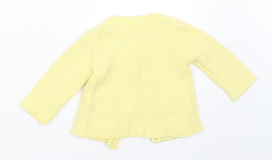 George Girls Yellow   Cardigan Jumper Size 6-9 Months