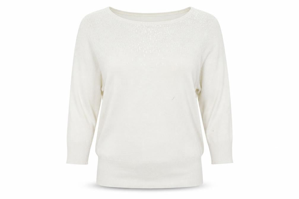 Oasis Womens White   Pullover Jumper Size S