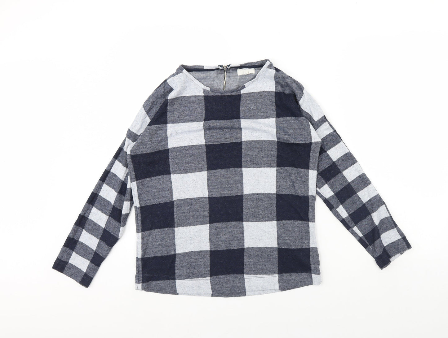 NEXT Womens Black Check  Pullover Jumper Size 6