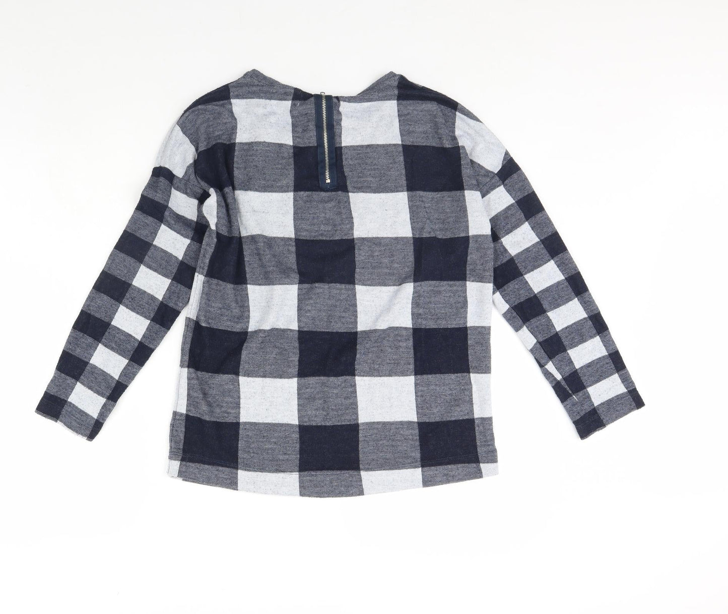 NEXT Womens Black Check  Pullover Jumper Size 6