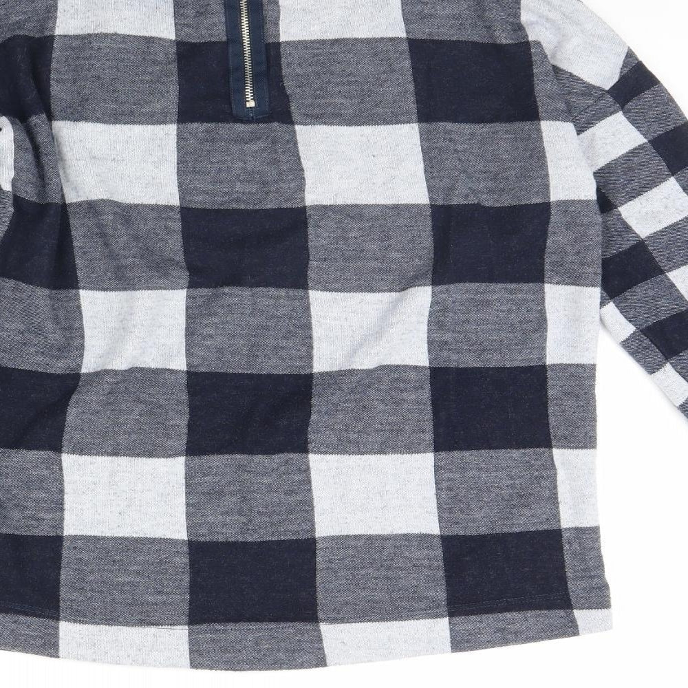 NEXT Womens Black Check  Pullover Jumper Size 6